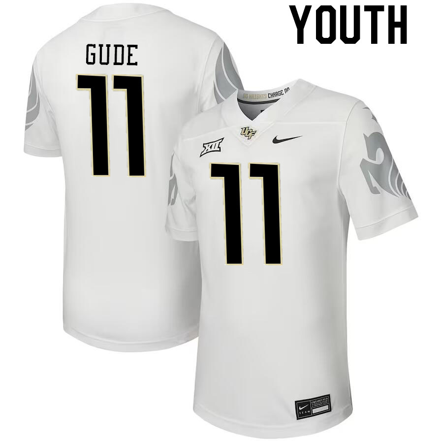 Youth #11 Jakob Gude UCF Knights Big 12 Conference College Football Jerseys Stitched-Black